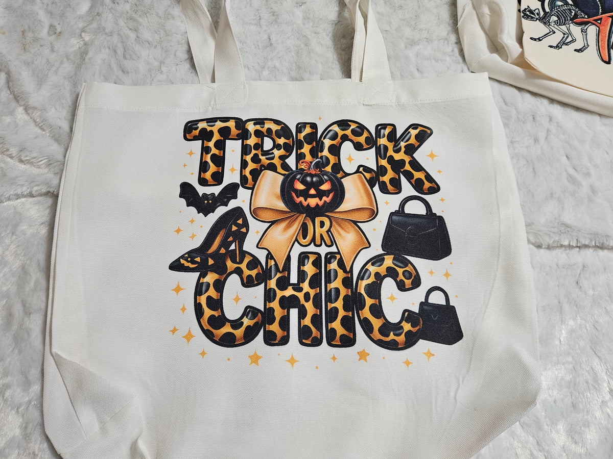 Personalized Halloween Tote — Custom Trick-or-Treat Candy Bag