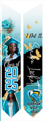 Custom Graduation Stole – 60" Youth & 72" Standard Sizes
