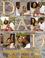 Personalized “DAD” Father's Day Photo Frame Collage