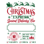 Personalized Santa Sacks | 11 Designs & 2 Sizes (20x27” & 24x31”) | Custom North Pole & Christmas Express Canvas Bags