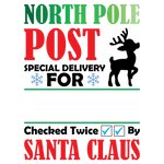 Personalized Santa Sacks | 11 Designs & 2 Sizes (20x27” & 24x31”) | Custom North Pole & Christmas Express Canvas Bags