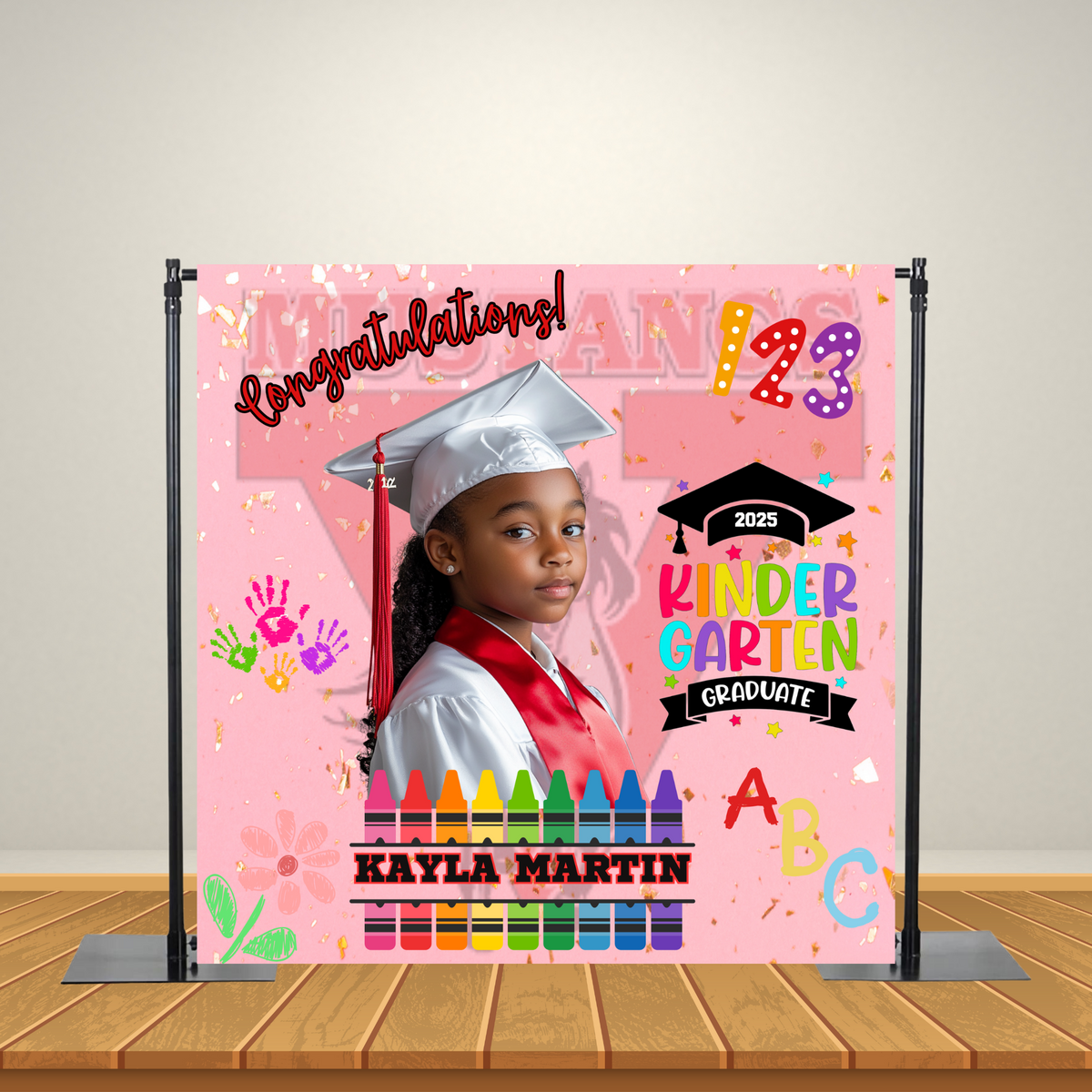Custom Graduation Banner / Backdrop – 4x2 or 8x8