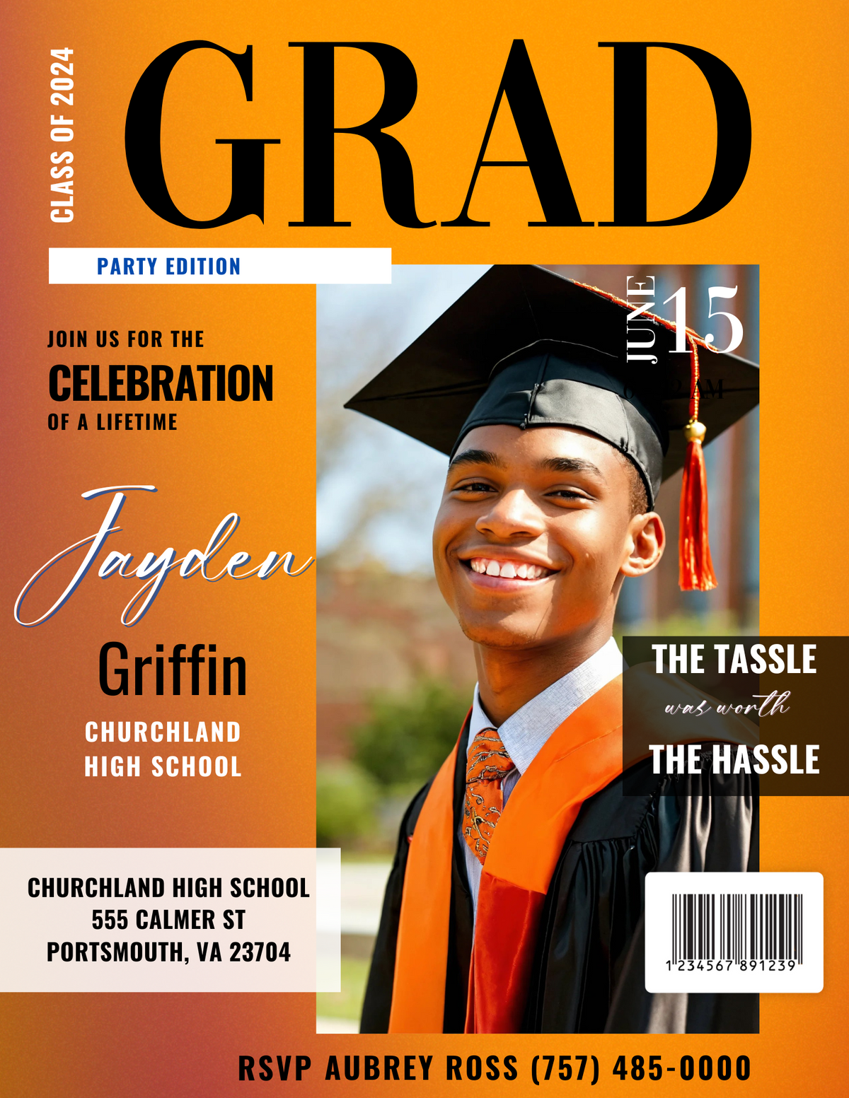 Magazine Cover – Personalized Graduation Glow-Up Edition