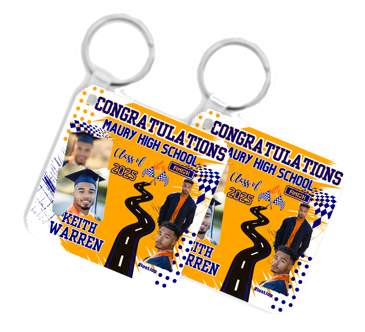 Custom Graduation Key Chain – Square Edition