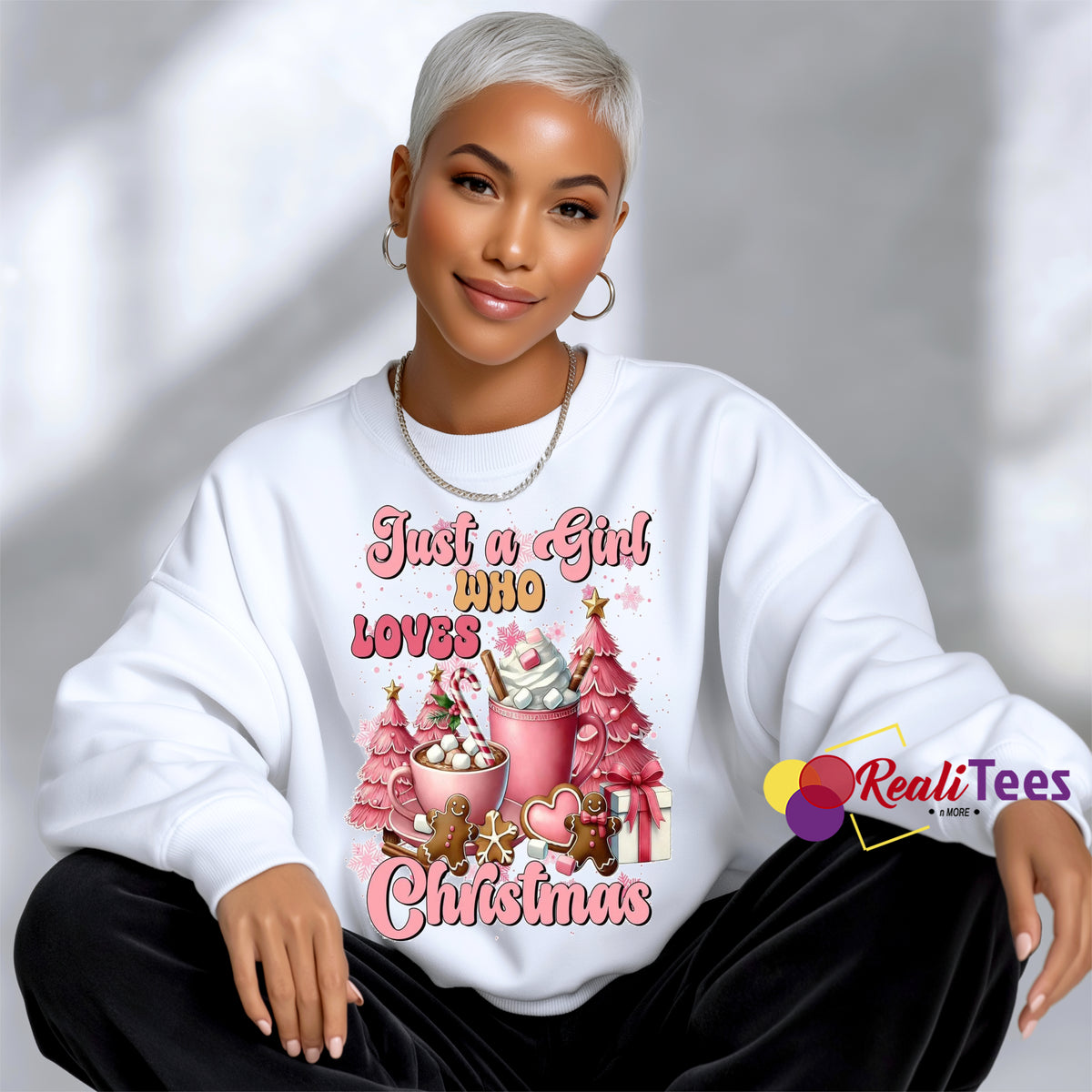 Just a Girl Who Loves Christmas Sweatshirt—Classic Edition