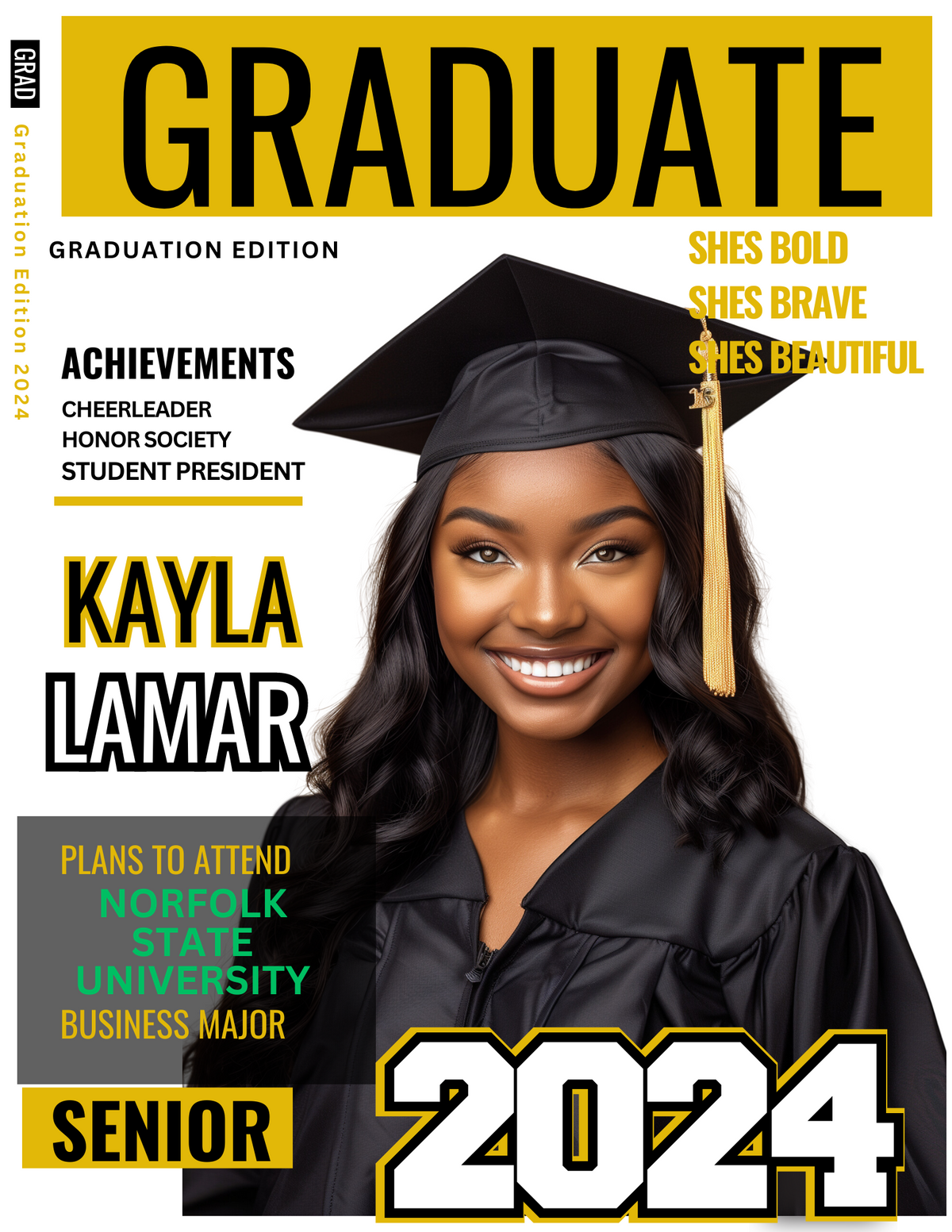 Magazine Cover – Personalized Graduation Glow-Up Edition