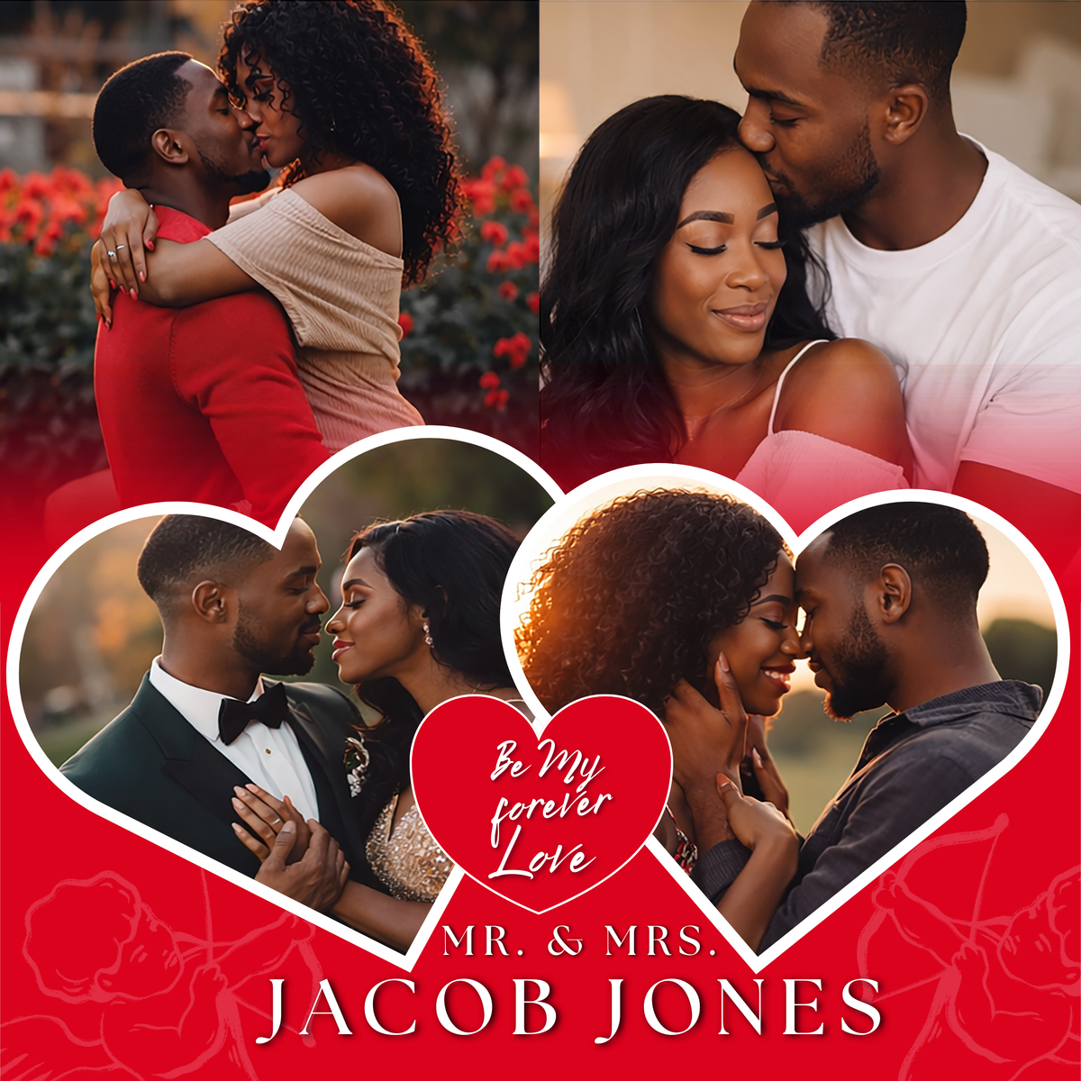 Personalized Valentine’s Day Couple Keepsake (Framed)