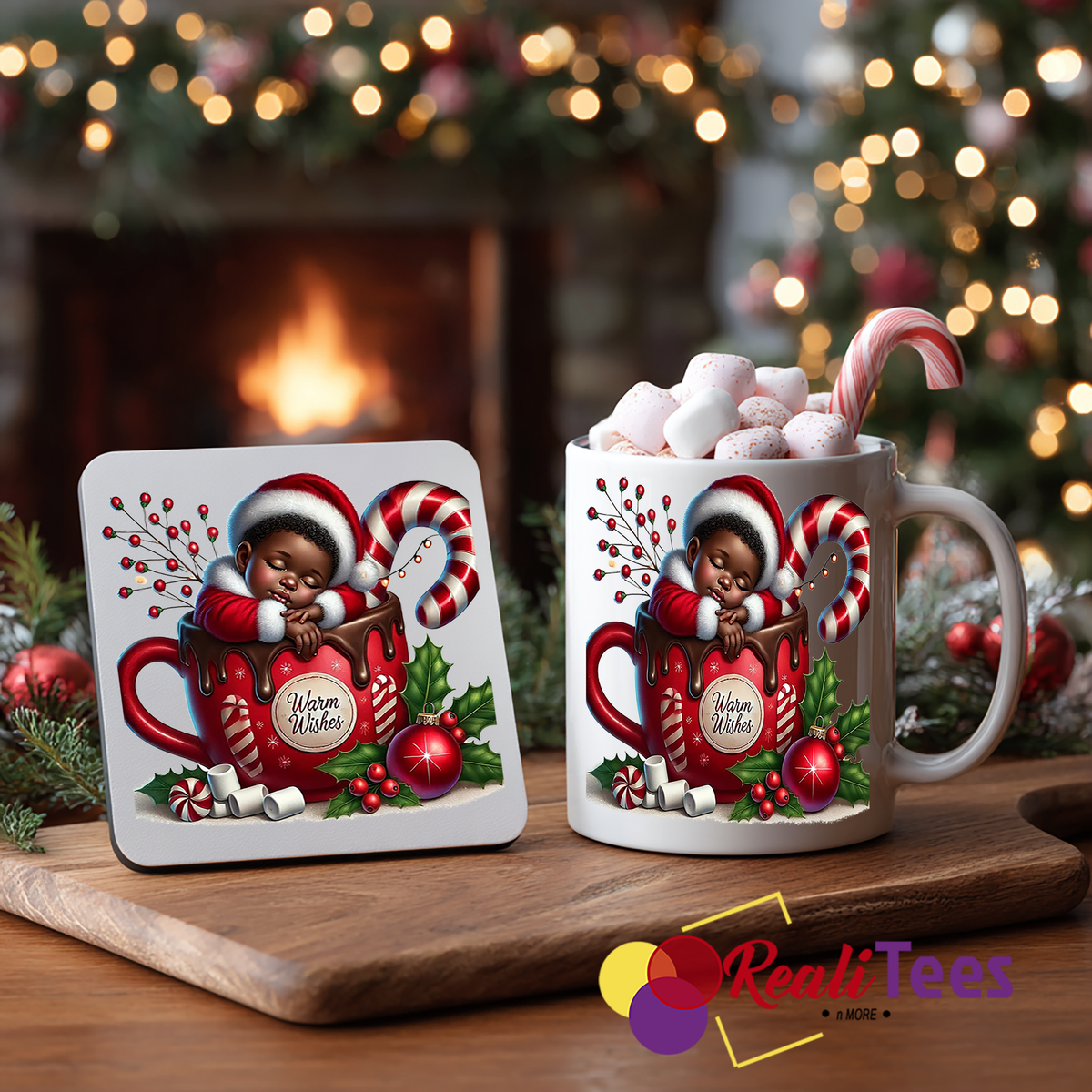 Cozy Cocoa Cutie Mug & Coaster Gift Set – Christmas Teacher & Secret Santa Gift