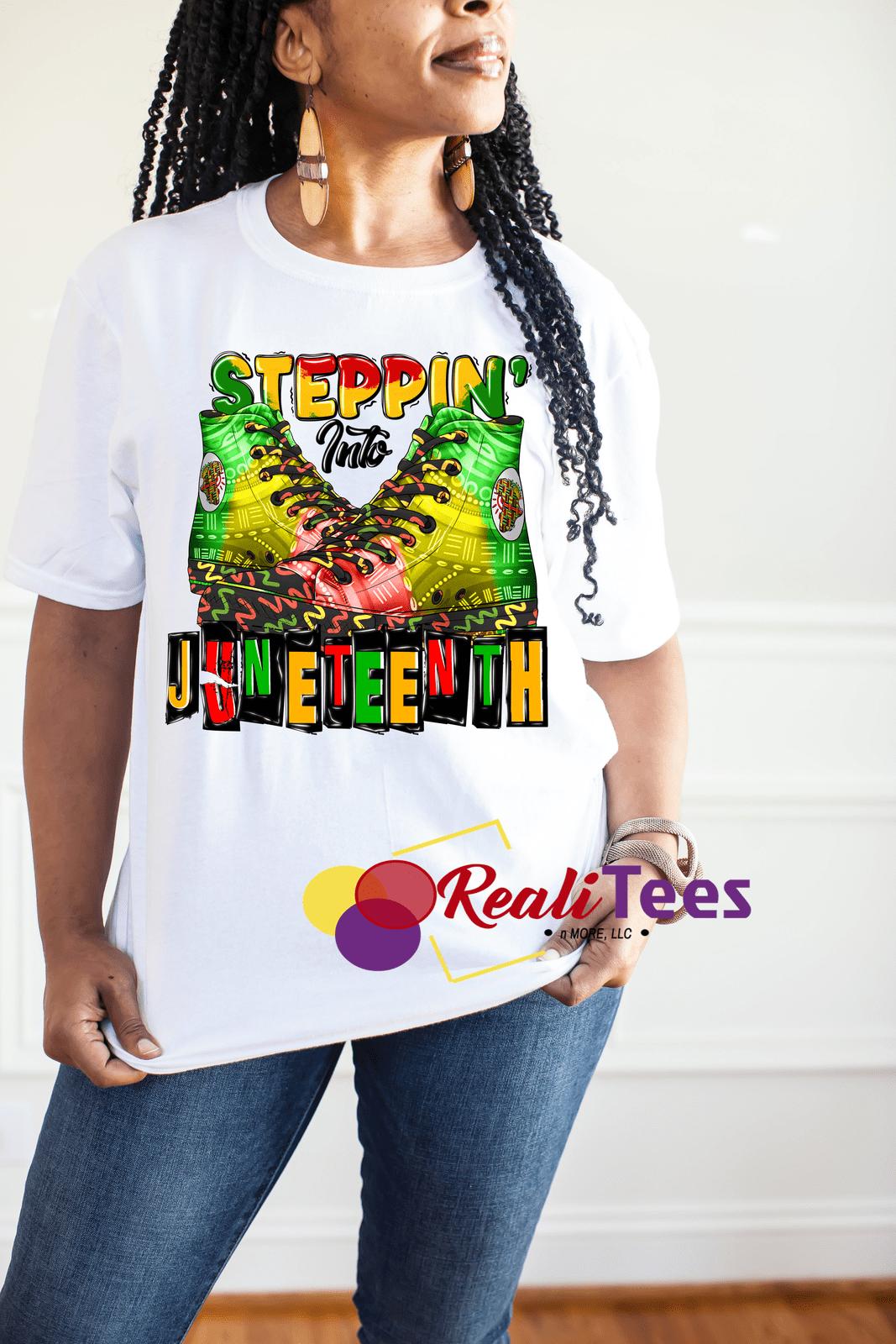 Steppin' into Juneteenth' Roller Skates Tee