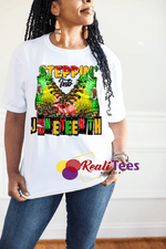 Steppin' into Juneteenth' Roller Skates Tee