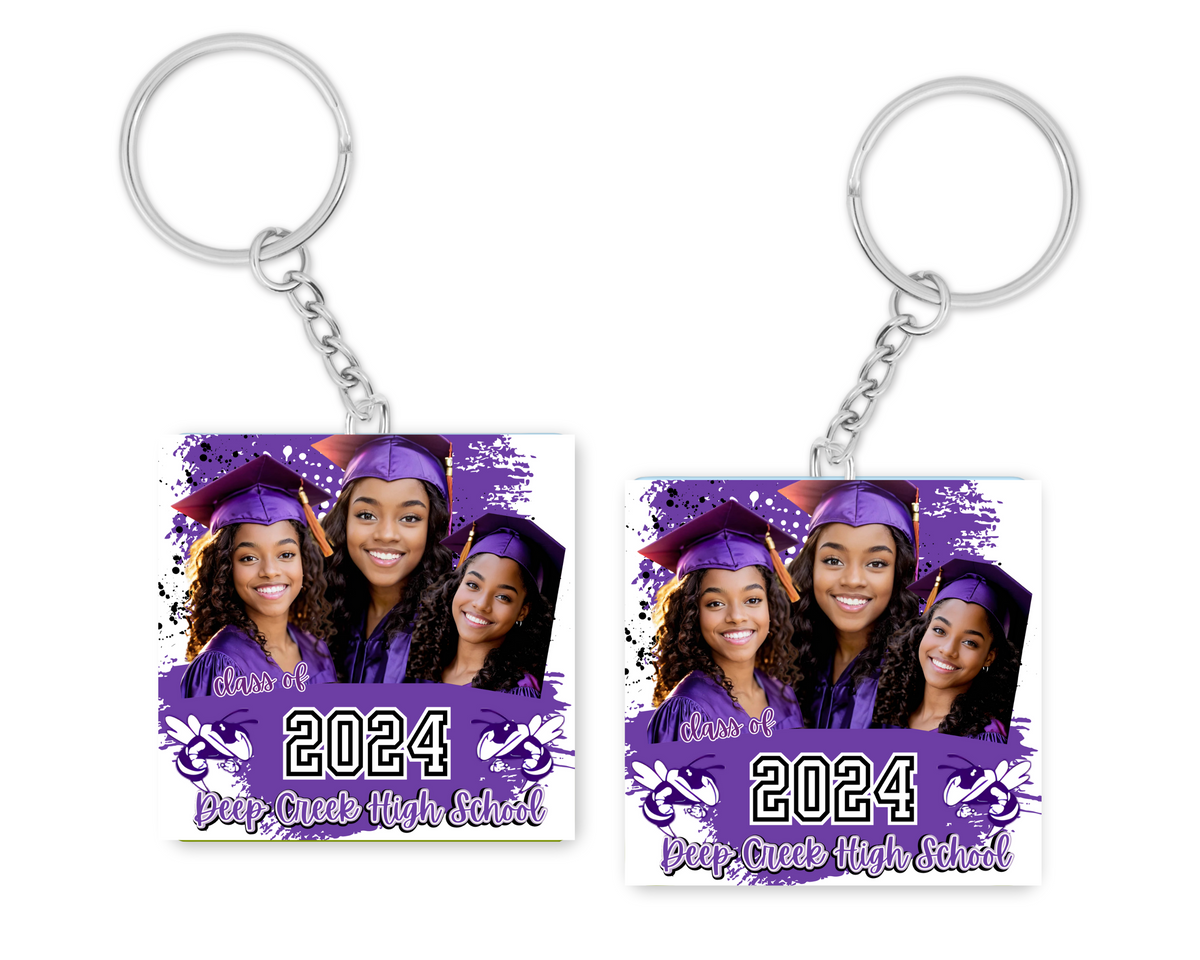 Custom Graduation Key Chain – Square Edition