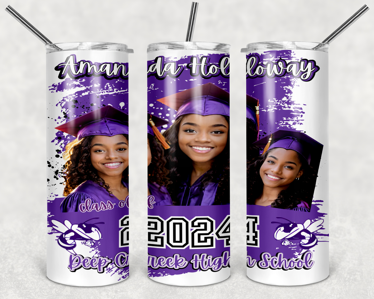 Custom Graduation Tumbler – 20 oz. Full Wrap
