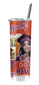 Custom Graduation Tumbler – 20 oz. Full Wrap
