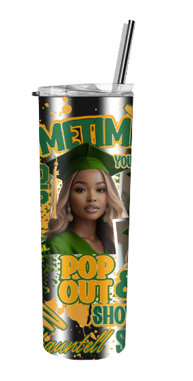 Custom Graduation Tumbler – 20 oz. Full Wrap