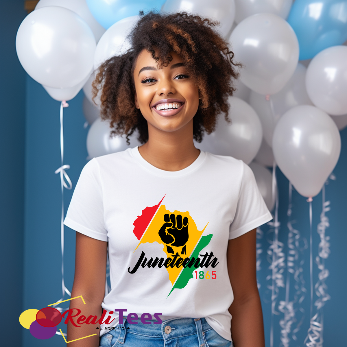 Juneteenth 1865 Tee – Black Pride, Africa Map & Fist Design
