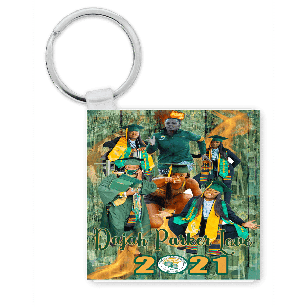 Custom Graduation Key Chain – Square Edition