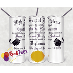 Custom Graduation Tumbler – 20 oz. Full Wrap