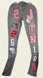 Custom Graduation Glow-Up Denim Jeans – Name & Year Personalized