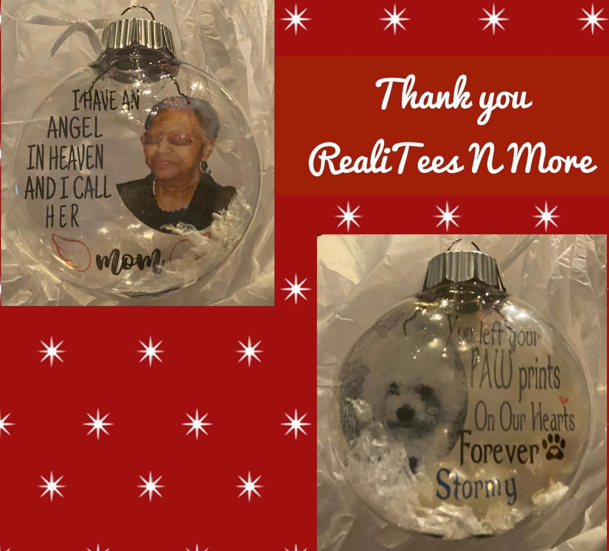 Memorial Clear Ornaments