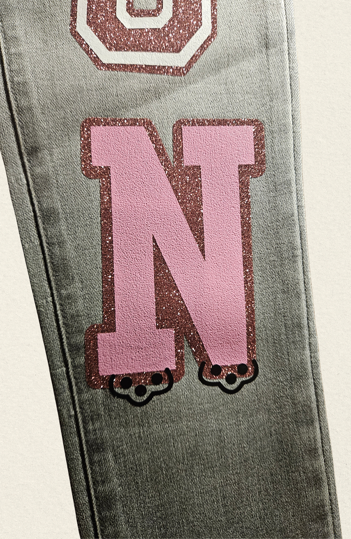 Custom Graduation Glow-Up Denim Jeans – Name & Year Personalized