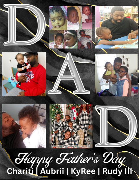 Personalized “DAD” Father's Day Photo Frame Collage
