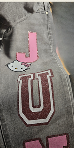 Custom Graduation Glow-Up Denim Jeans – Name & Year Personalized