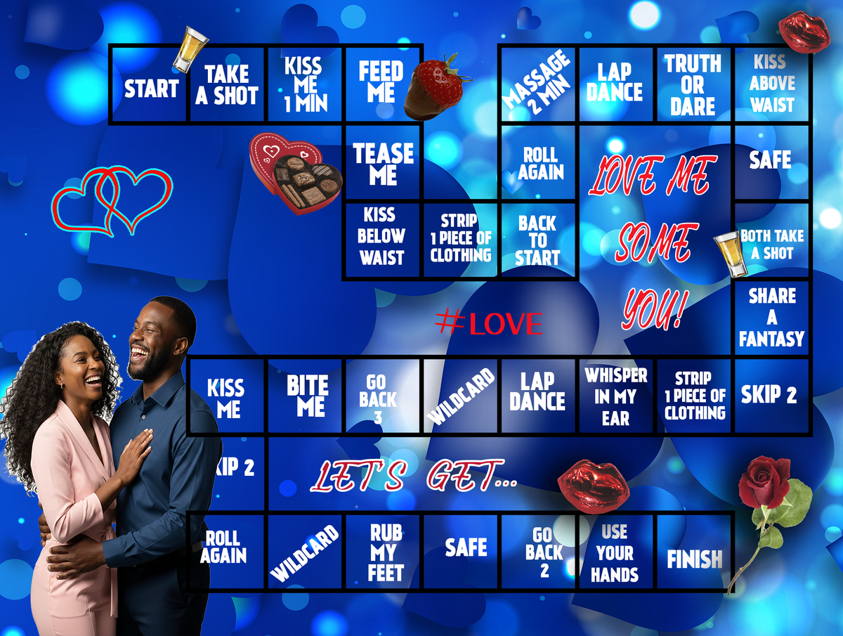 Custom Valentine’s Day Couples Game Board