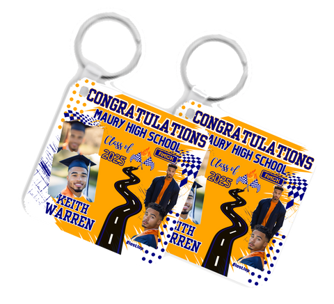 Custom Graduation Key Chain – Square Edition