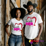 I’m With Him / I’m With Her Couple Tee Set