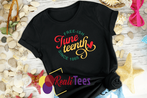 Juneteenth 'Freeish Since 1865' Heart-Encircled Cotton Tee
