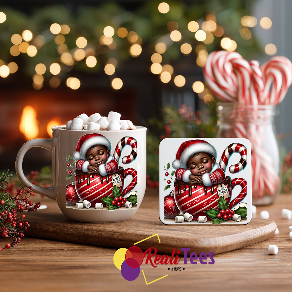 Cozy Cocoa Cutie Mug & Coaster Gift Set – Christmas Teacher & Secret Santa Gift