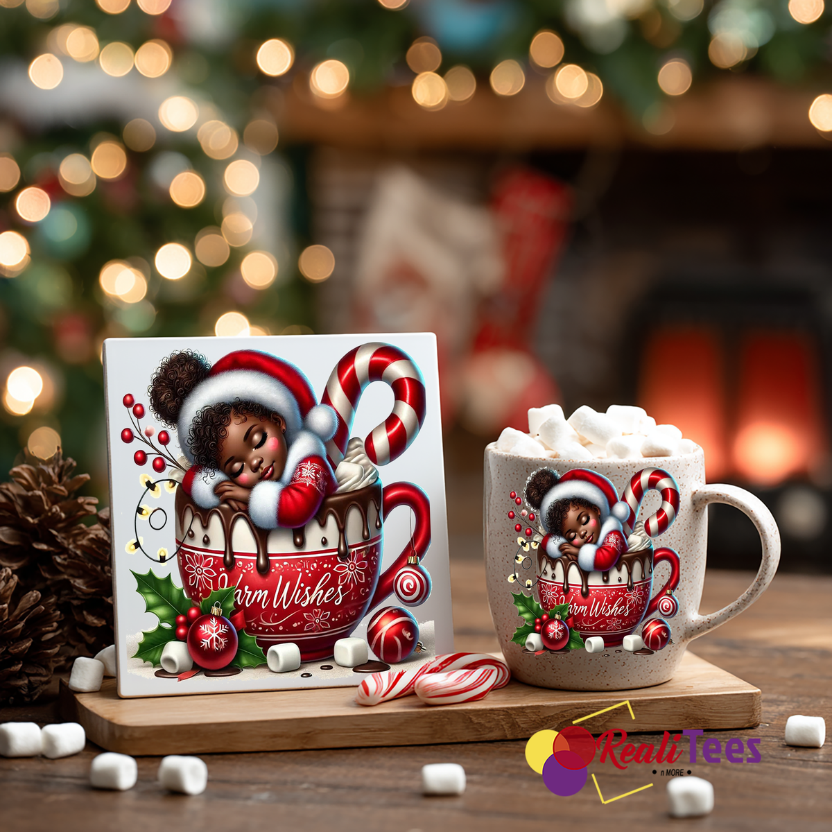 Cozy Cocoa Cutie Mug & Coaster Gift Set – Christmas Teacher & Secret Santa Gift