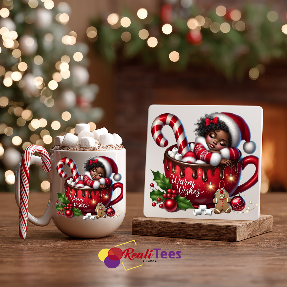 Cozy Cocoa Cutie Mug & Coaster Gift Set – Christmas Teacher & Secret Santa Gift