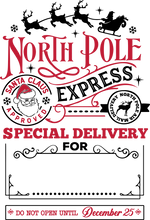 Personalized Santa Sacks | 11 Designs & 2 Sizes (20x27” & 24x31”) | Custom North Pole & Christmas Express Canvas Bags