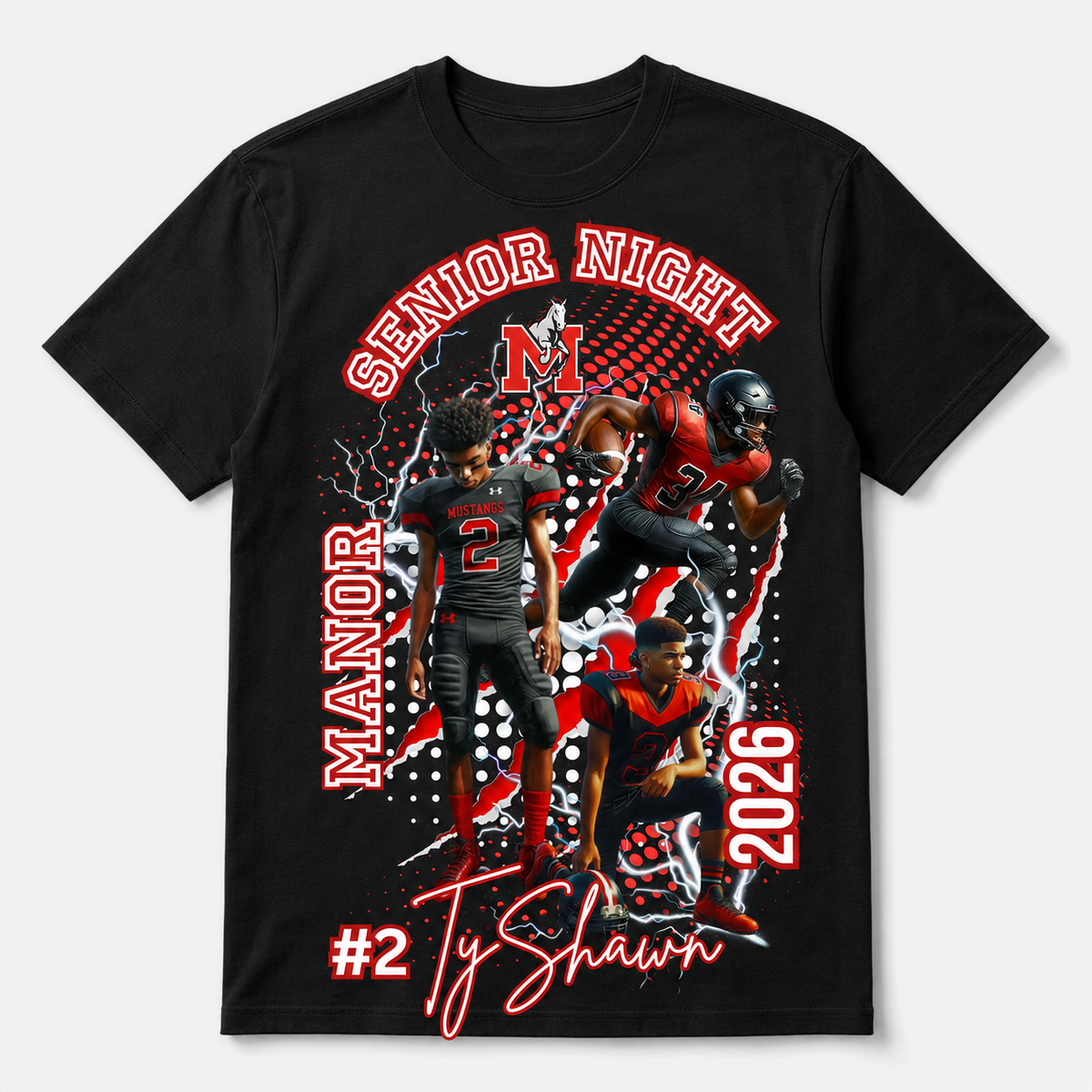 Custom Player / Senior Spotlight Tee | Personalized Athlete Tribute Shirt