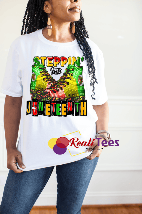Steppin' into Juneteenth' Roller Skates Tee