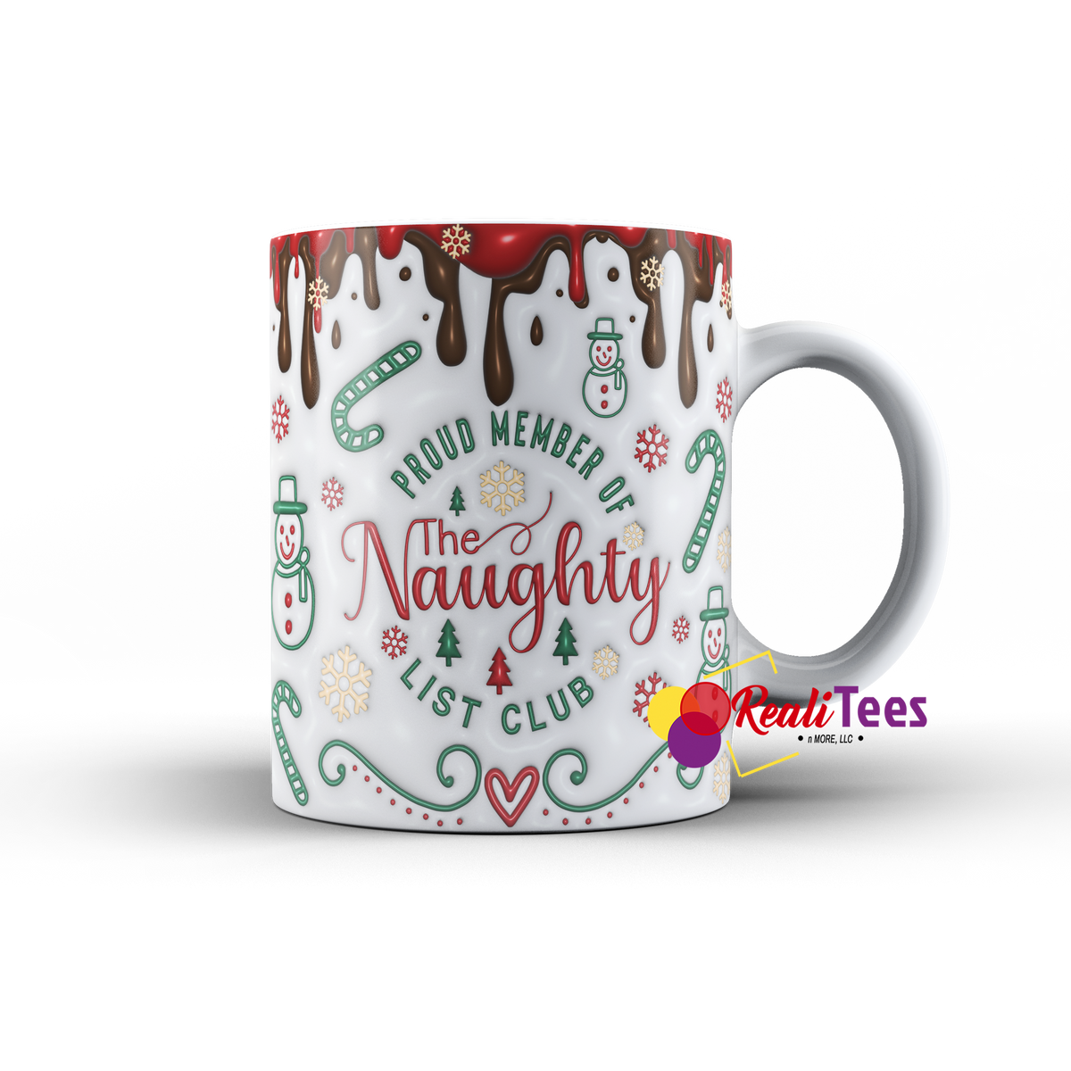 “Proud Member of the Naughty List Club” Christmas Mug – Funny Holiday 11 oz Ceramic Coffee Cup