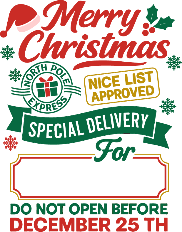 Personalized Santa Sacks | 11 Designs & 2 Sizes (20x27” & 24x31”) | Custom North Pole & Christmas Express Canvas Bags